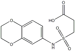 3-(2,3-dihydro-1,4-benzodioxin-6-ylsulfamoyl)propanoic acid Struktur