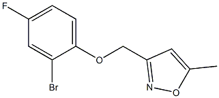 3-(2-bromo-4-fluorophenoxymethyl)-5-methyl-1,2-oxazole Struktur