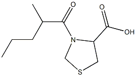 3-(2-methylpentanoyl)-1,3-thiazolidine-4-carboxylic acid Struktur