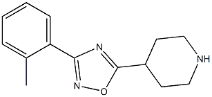 3-(2-methylphenyl)-5-(piperidin-4-yl)-1,2,4-oxadiazole Struktur