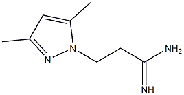 3-(3,5-dimethyl-1H-pyrazol-1-yl)propanimidamide Struktur