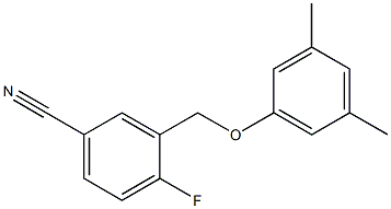 3-(3,5-dimethylphenoxymethyl)-4-fluorobenzonitrile Struktur