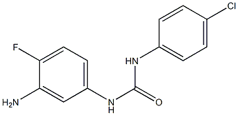 3-(3-amino-4-fluorophenyl)-1-(4-chlorophenyl)urea Struktur