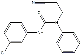 3-(3-chlorophenyl)-1-(2-cyanoethyl)-1-phenylurea Struktur