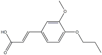 3-(3-methoxy-4-propoxyphenyl)prop-2-enoic acid Struktur