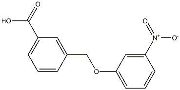 3-(3-nitrophenoxymethyl)benzoic acid Struktur