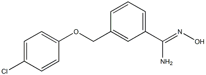 3-(4-chlorophenoxymethyl)-N'-hydroxybenzene-1-carboximidamide Struktur