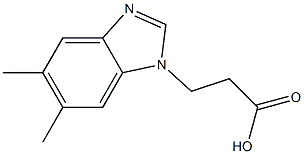 3-(5,6-dimethyl-1H-1,3-benzodiazol-1-yl)propanoic acid Struktur