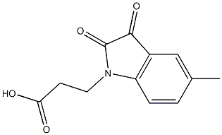 3-(5-methyl-2,3-dioxo-2,3-dihydro-1H-indol-1-yl)propanoic acid Struktur