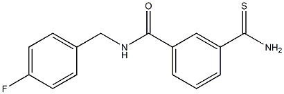 3-(aminocarbonothioyl)-N-(4-fluorobenzyl)benzamide Struktur