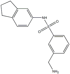 3-(aminomethyl)-N-(2,3-dihydro-1H-inden-5-yl)benzene-1-sulfonamide Struktur