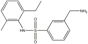 3-(aminomethyl)-N-(2-ethyl-6-methylphenyl)benzene-1-sulfonamide Struktur