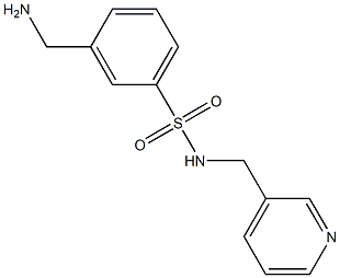 3-(aminomethyl)-N-(pyridin-3-ylmethyl)benzene-1-sulfonamide Struktur