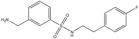 3-(aminomethyl)-N-[2-(4-fluorophenyl)ethyl]benzene-1-sulfonamide Struktur