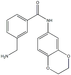 3-(aminomethyl)-N-2,3-dihydro-1,4-benzodioxin-6-ylbenzamide Struktur