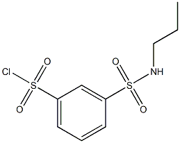 3-(propylsulfamoyl)benzene-1-sulfonyl chloride Struktur