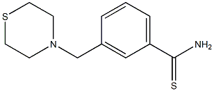 3-(thiomorpholin-4-ylmethyl)benzene-1-carbothioamide Struktur