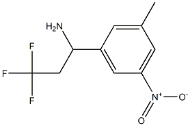 3,3,3-trifluoro-1-(3-methyl-5-nitrophenyl)propan-1-amine Struktur