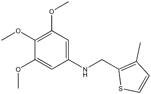 3,4,5-trimethoxy-N-[(3-methylthiophen-2-yl)methyl]aniline Struktur