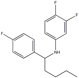 3,4-difluoro-N-[1-(4-fluorophenyl)pentyl]aniline Struktur