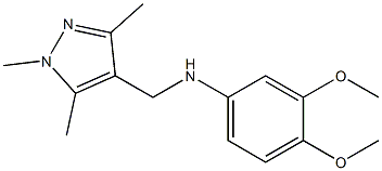 3,4-dimethoxy-N-[(1,3,5-trimethyl-1H-pyrazol-4-yl)methyl]aniline Struktur