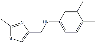 3,4-dimethyl-N-[(2-methyl-1,3-thiazol-4-yl)methyl]aniline Struktur