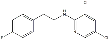 3,5-dichloro-N-[2-(4-fluorophenyl)ethyl]pyridin-2-amine Struktur