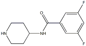 3,5-difluoro-N-(piperidin-4-yl)benzamide Struktur