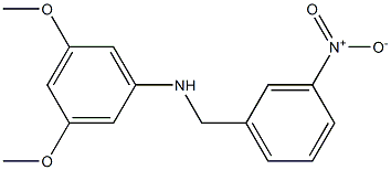 3,5-dimethoxy-N-[(3-nitrophenyl)methyl]aniline Struktur