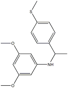 3,5-dimethoxy-N-{1-[4-(methylsulfanyl)phenyl]ethyl}aniline Struktur