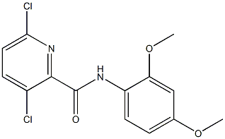 3,6-dichloro-N-(2,4-dimethoxyphenyl)pyridine-2-carboxamide Struktur