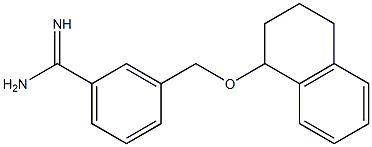 3-[(1,2,3,4-tetrahydronaphthalen-1-yloxy)methyl]benzenecarboximidamide Struktur