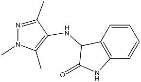 3-[(1,3,5-trimethyl-1H-pyrazol-4-yl)amino]-2,3-dihydro-1H-indol-2-one Struktur