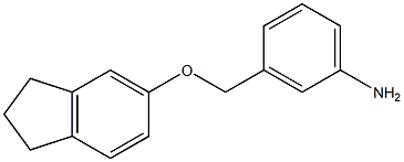 3-[(2,3-dihydro-1H-inden-5-yloxy)methyl]aniline Struktur