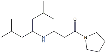 3-[(2,6-dimethylheptan-4-yl)amino]-1-(pyrrolidin-1-yl)propan-1-one Struktur