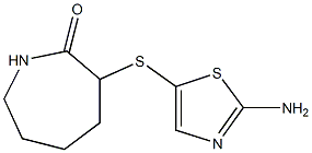 3-[(2-amino-1,3-thiazol-5-yl)sulfanyl]azepan-2-one Struktur