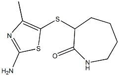 3-[(2-amino-4-methyl-1,3-thiazol-5-yl)sulfanyl]azepan-2-one Struktur