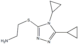 3-[(2-aminoethyl)sulfanyl]-4,5-dicyclopropyl-4H-1,2,4-triazole Struktur