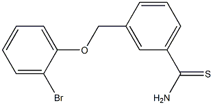 3-[(2-bromophenoxy)methyl]benzenecarbothioamide Struktur