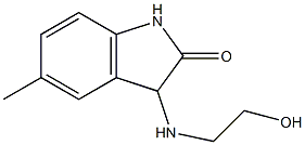 3-[(2-hydroxyethyl)amino]-5-methyl-2,3-dihydro-1H-indol-2-one Struktur