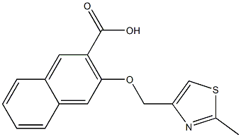 3-[(2-methyl-1,3-thiazol-4-yl)methoxy]naphthalene-2-carboxylic acid Struktur