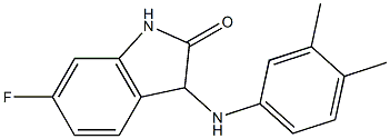 3-[(3,4-dimethylphenyl)amino]-6-fluoro-2,3-dihydro-1H-indol-2-one Struktur