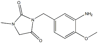 3-[(3-amino-4-methoxyphenyl)methyl]-1-methylimidazolidine-2,4-dione Struktur