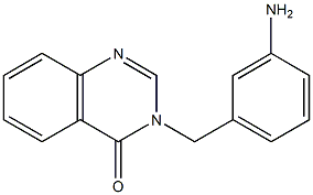 3-[(3-aminophenyl)methyl]-3,4-dihydroquinazolin-4-one Struktur