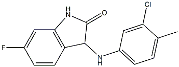 3-[(3-chloro-4-methylphenyl)amino]-6-fluoro-2,3-dihydro-1H-indol-2-one Struktur