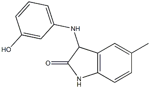 3-[(3-hydroxyphenyl)amino]-5-methyl-2,3-dihydro-1H-indol-2-one Struktur