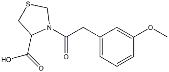 3-[(3-methoxyphenyl)acetyl]-1,3-thiazolidine-4-carboxylic acid Struktur