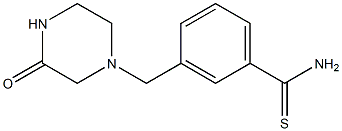 3-[(3-oxopiperazin-1-yl)methyl]benzenecarbothioamide Struktur