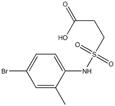 3-[(4-bromo-2-methylphenyl)sulfamoyl]propanoic acid Struktur