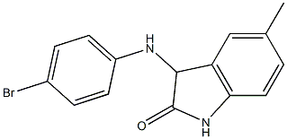 3-[(4-bromophenyl)amino]-5-methyl-2,3-dihydro-1H-indol-2-one Struktur